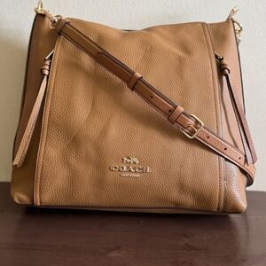 Coach Tan Leather Shoulder Bag
